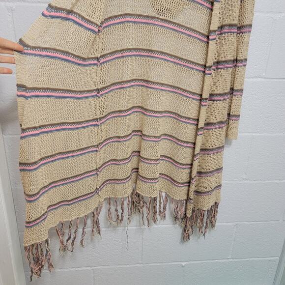 Umgee Open Knit Long Line Hooded Cardigan Sweater - Picture 5 of 10